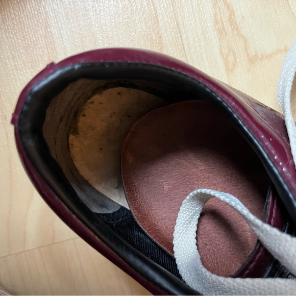Converse One Star Mens Size 7 Shoes Burgandy Shiny Ankle Height Bowling - Picture 8 of 8